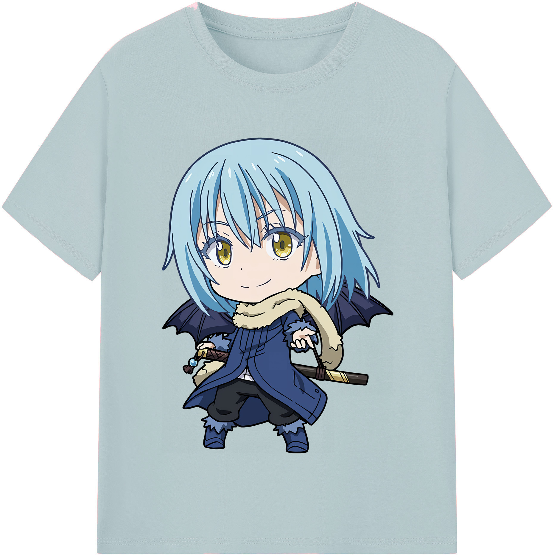 （画像用） 転スラ Regarding Reincarnated to Slime 綿100％半袖Tシャツ（フロントプリント）